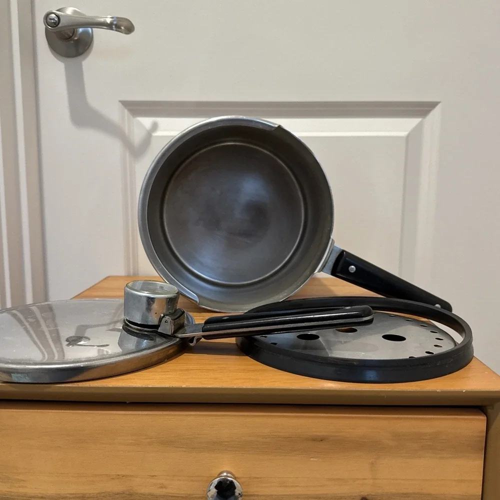 Revereware Vintage 1946 Pressure Cooker With All Parts Instructions DOUBLE RING